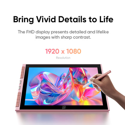 XPPen Artist 12 3rd Gen Display Graphics Drawing Tablet & Stylus Pink