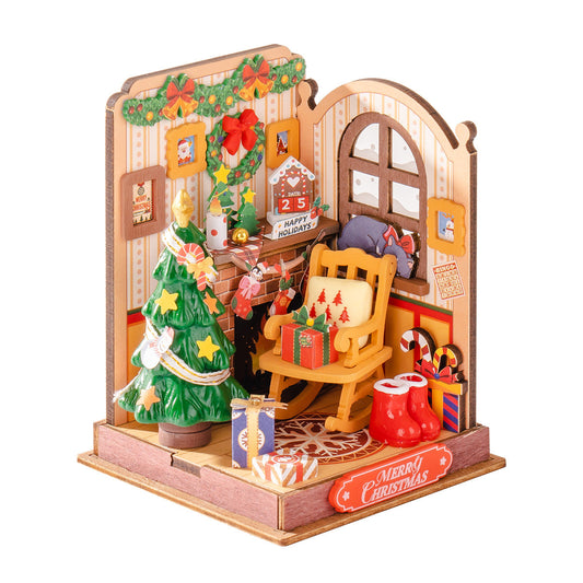 Robotime Christmas Fireplace DIY 3D Miniature House