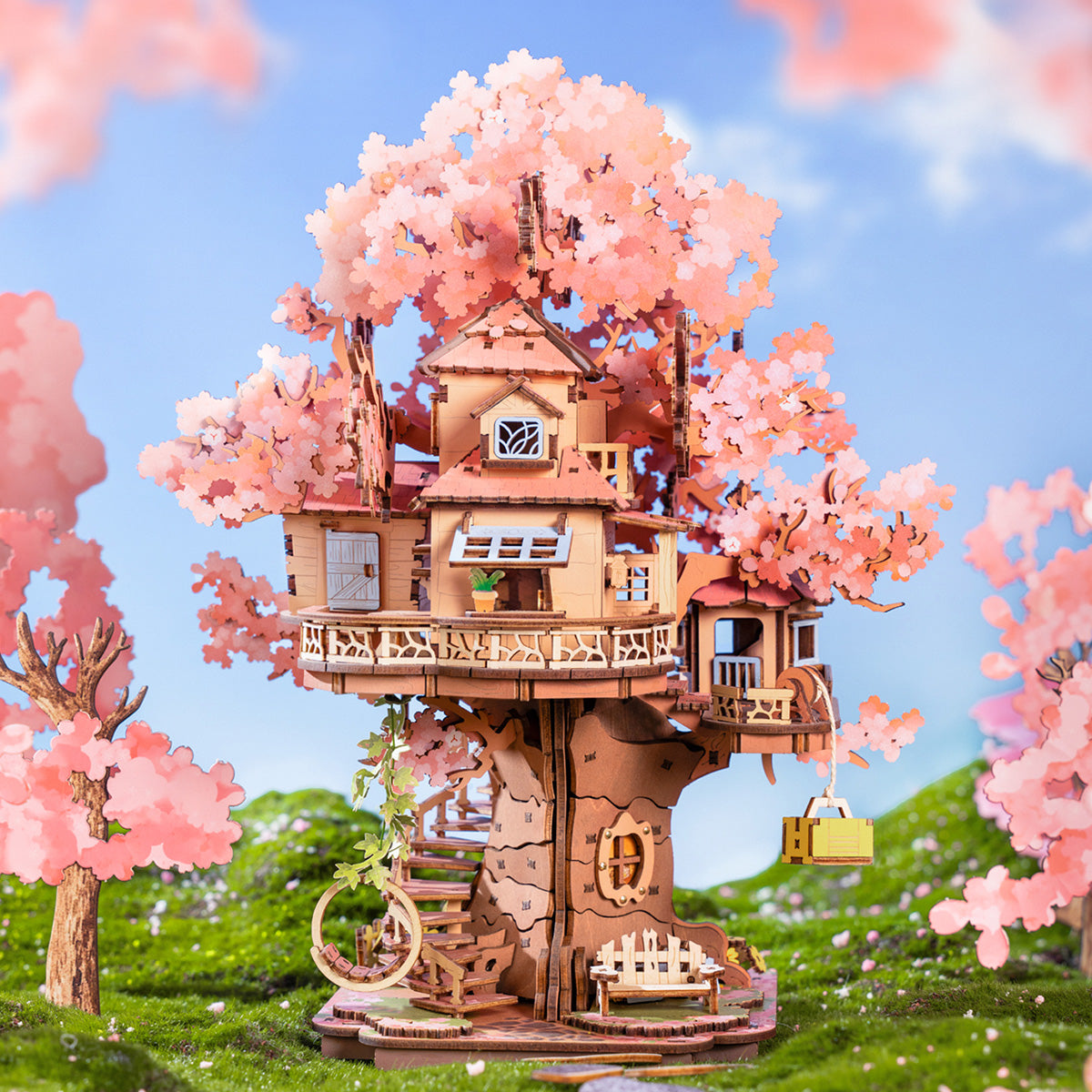 Robotime Sakura Tree House DIY Wooden 3D Puzzle