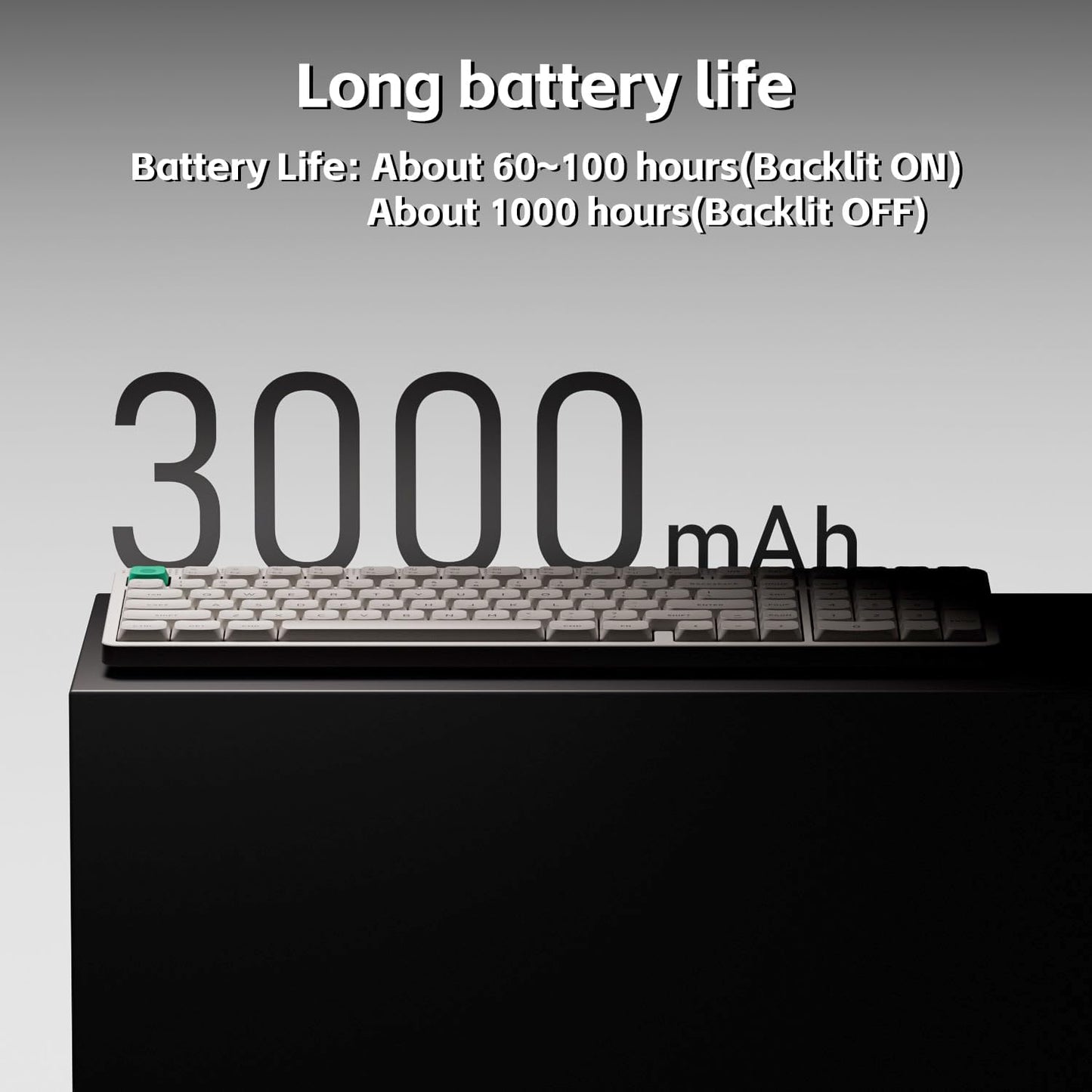 NuPhy Node 100 Low Profile Wireless Mechanical Keyboard Lunar White