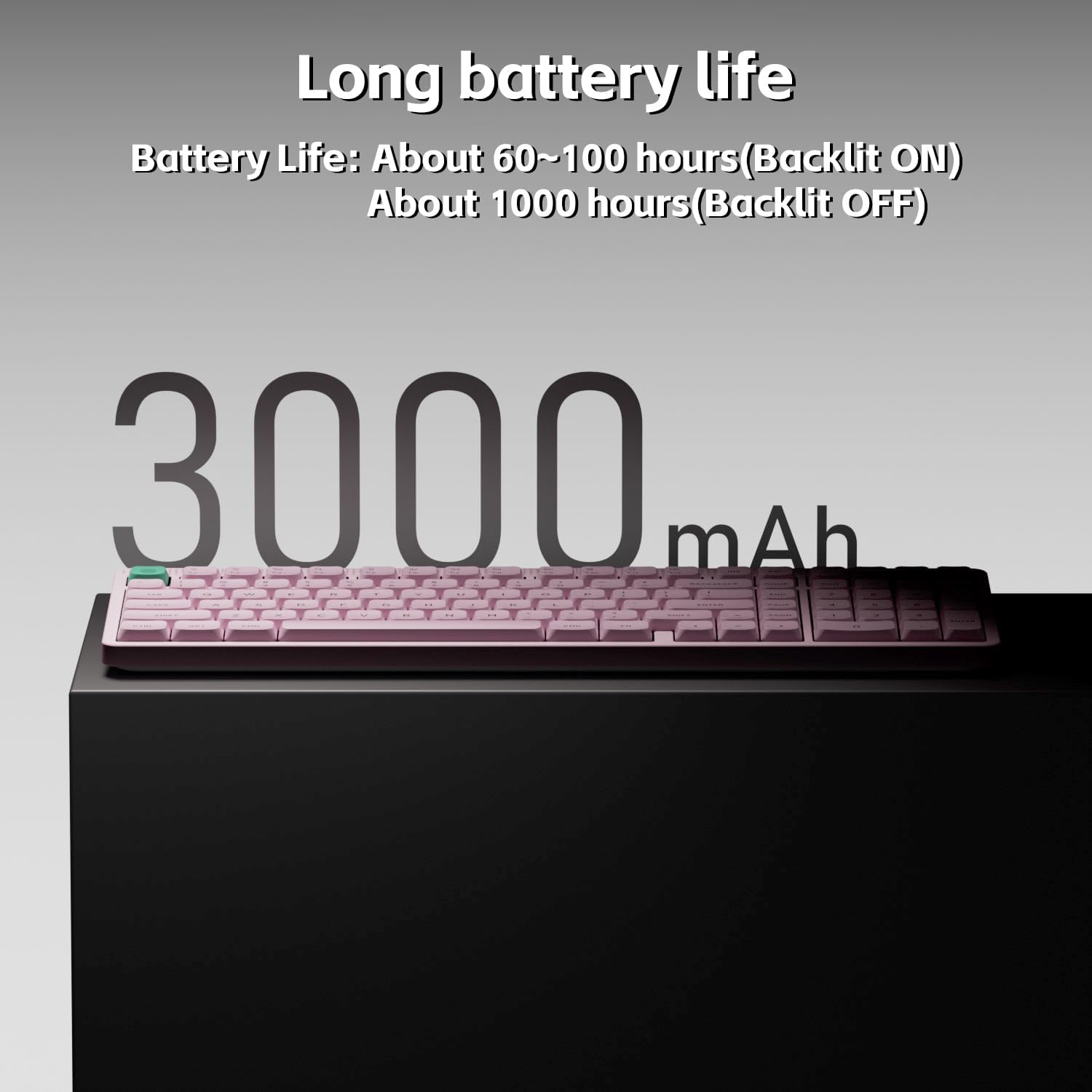 NuPhy Node 100 Low Profile Mechanical Keyboard Pink Blush Nano
