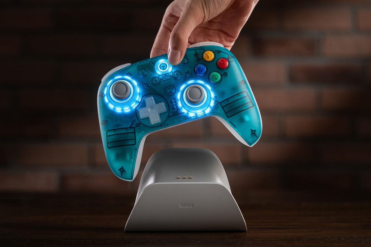 8BitDo Ultimate 2 Wireless Controller For Windows & Android Clear Blue