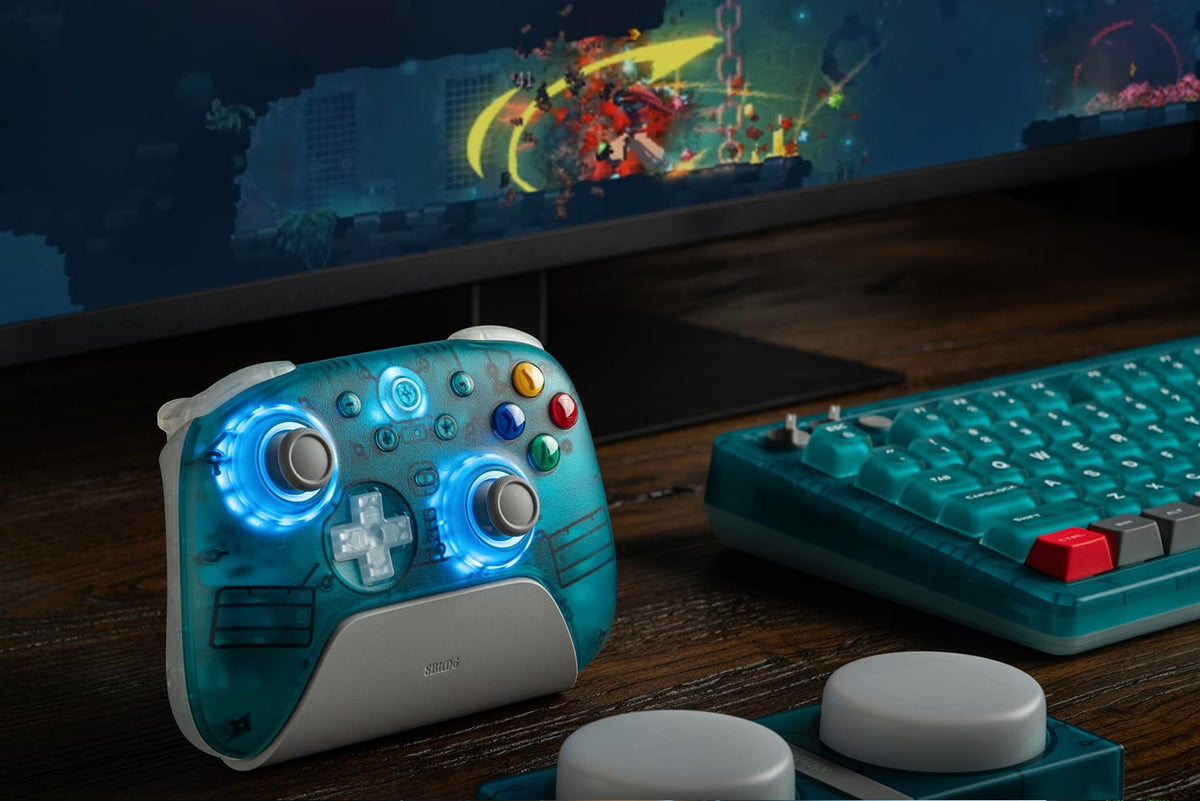 8BitDo Ultimate 2 Wireless Controller For Windows & Android Clear Blue