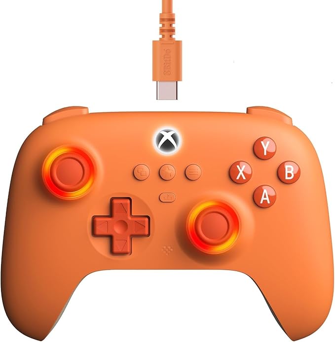 8BitDo Ultimate C Wired Controller for Xbox with Hall Effect Joysticks and Hall Triggers Orange