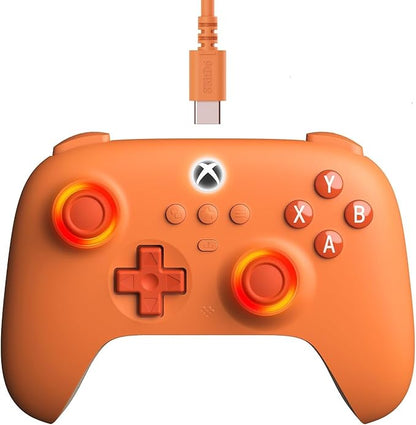 8BitDo Ultimate C Wired Controller for Xbox with Hall Effect Joysticks and Hall Triggers Orange