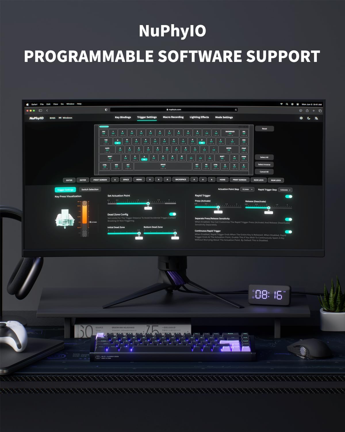 Nuphy BH65 All Aluminium Gaming Keyboard With Magnetic Jade Switches