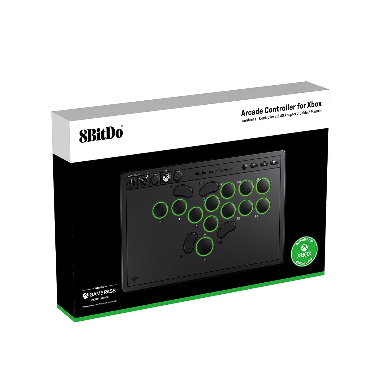 8BitDo Retro Wireless All-Button Arcade Controller For XBox X|S XBox O