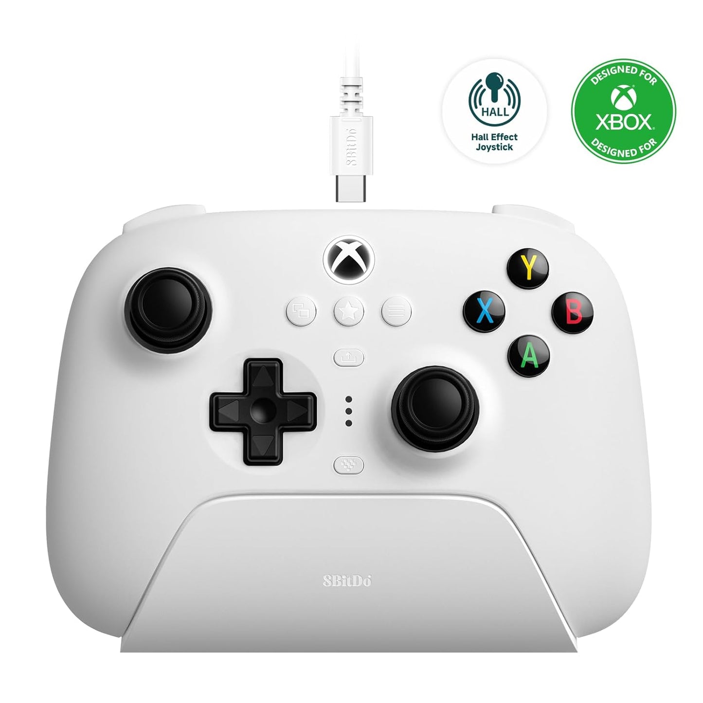 8BitDo Ultimate 3-mode Wired Controller for Xbox With Hall Effect White