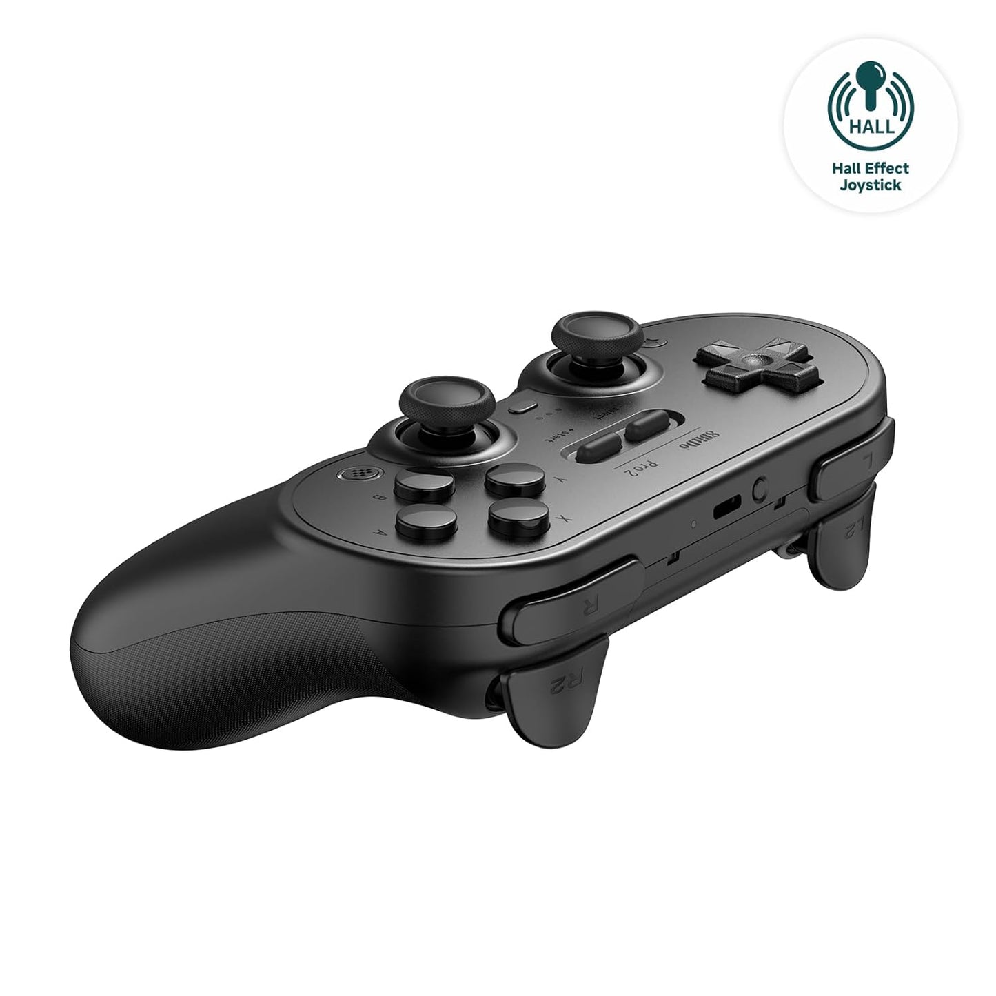 8Bitdo Pro 2 Wireless Bluetooth Gaming Controller & Hall Effect Joystick Black