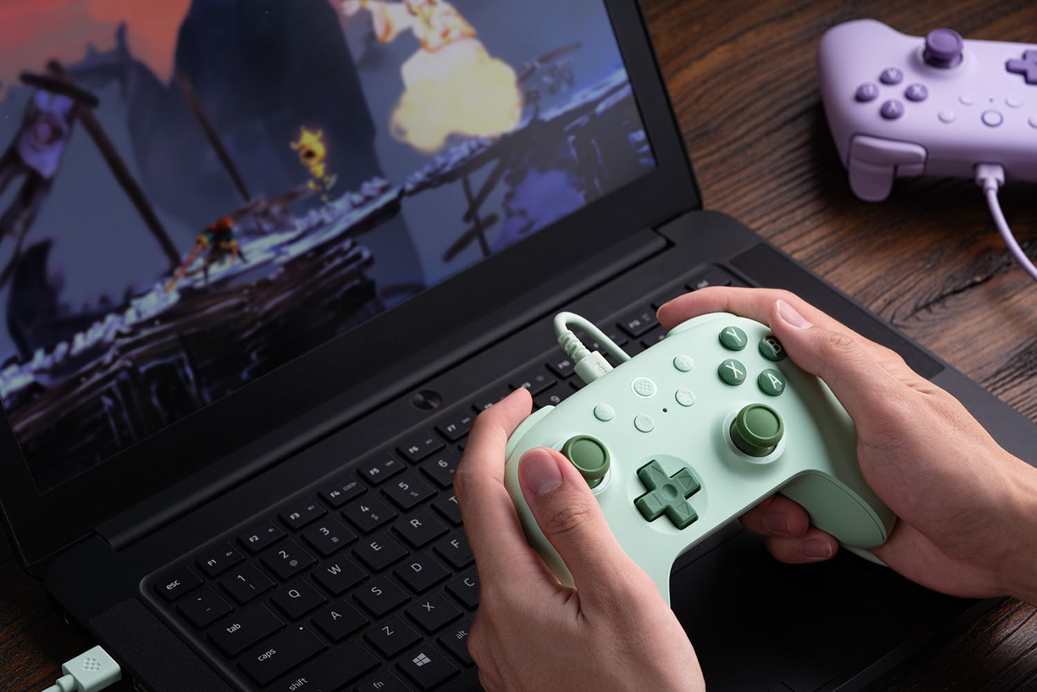 8BitDo Ultimate 2C Wired Controller For Windows and Android Green