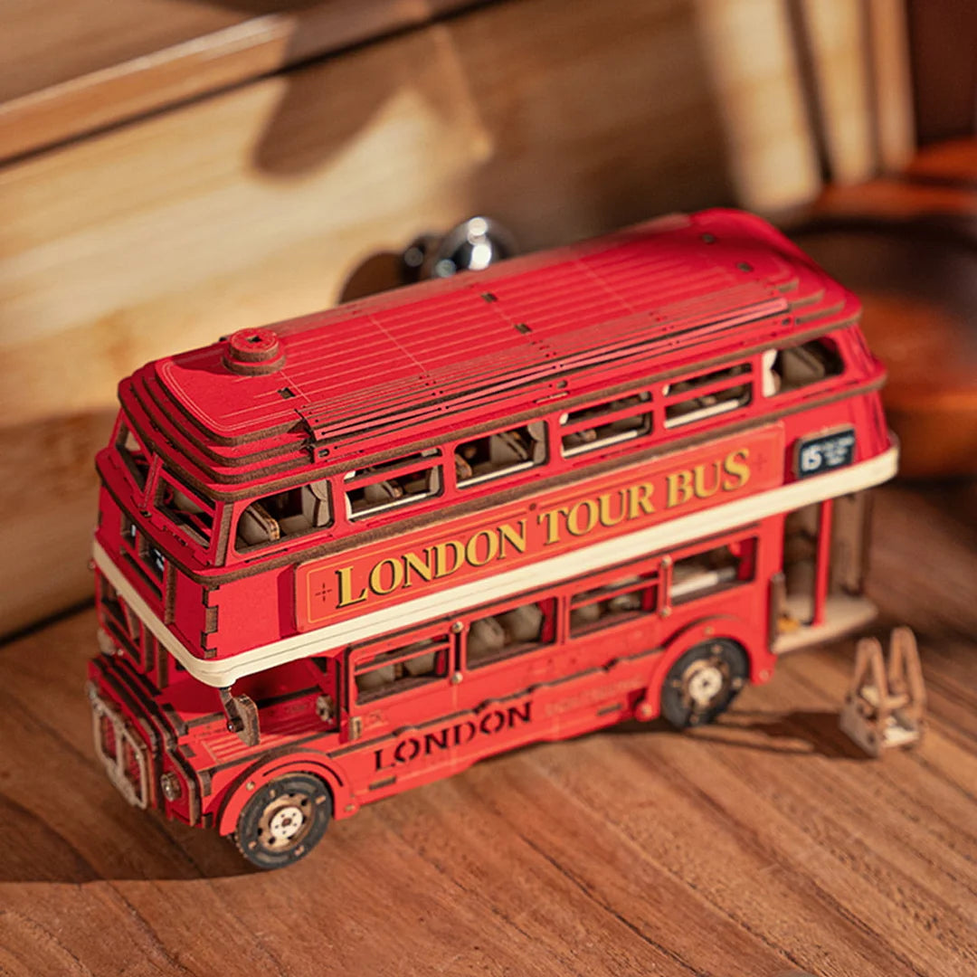 Robotime London Tour Bus DIY 3D Wooden Puzzle