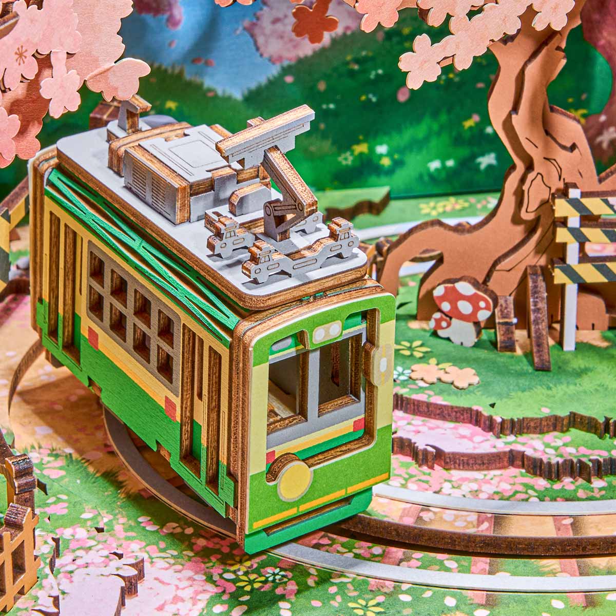 Robotime Sakura Dreamy Tour DIY Music Box 3D Wooden Puzzle