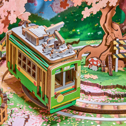 Robotime Sakura Dreamy Tour DIY Music Box 3D Wooden Puzzle