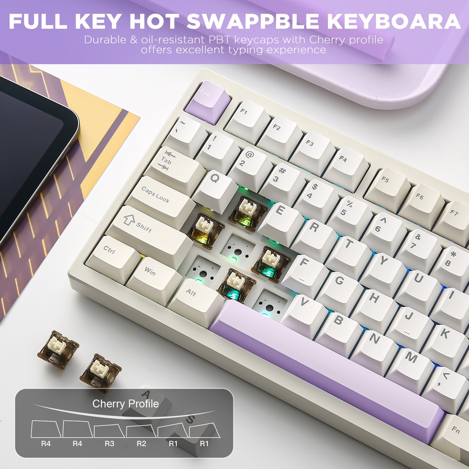 YUNZII AL80 QMK/VIA Aluminum LCD Wireless Mechanical Gaming Keyboard