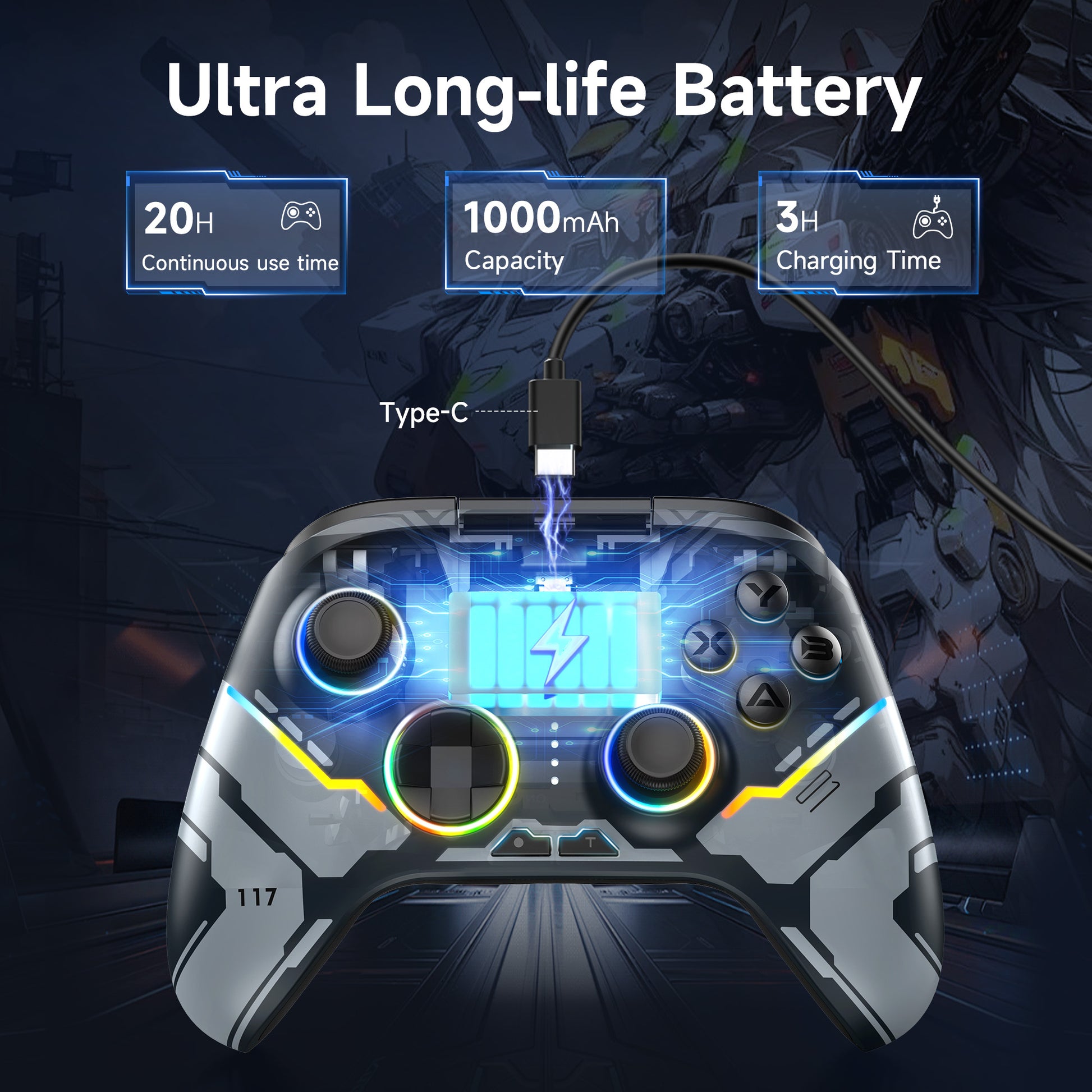EasySMX X15 RGB Controller – Hall Effect Joystick & Trigger for Windows / Steam / Switch Starfield