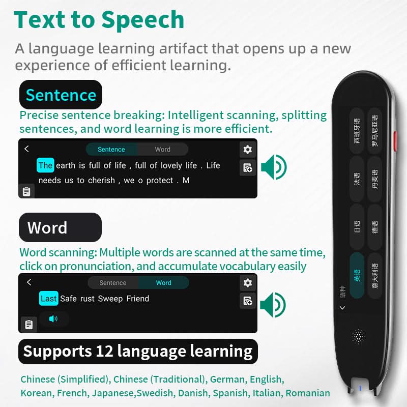 Vormor V07 Reading Scan & Translate Pen for Dyslexia