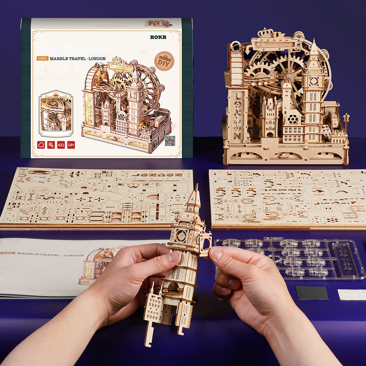 Robotime London Marble Run DIY Wooden 3D Puzzle