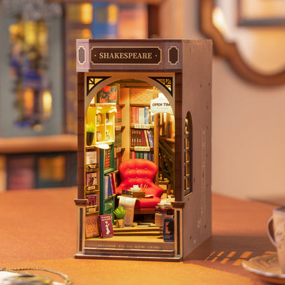 Robotime Bookstore DIY Book Nook Shelf Insert Miniature Dollhouse