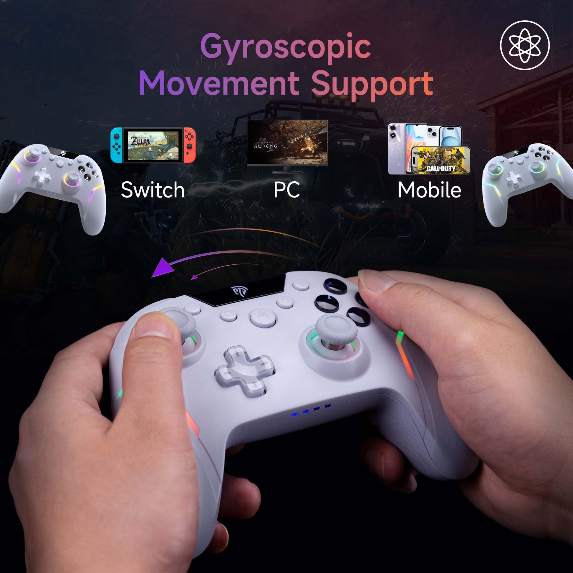EasySMX X20 Hall Effect Gaming Controller For PC / Steam / Nintendo Switch