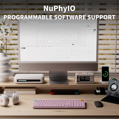 NuPhy Node 100 Low Profile Wireless Mechanical Keyboard Pink Blush Nano Switches