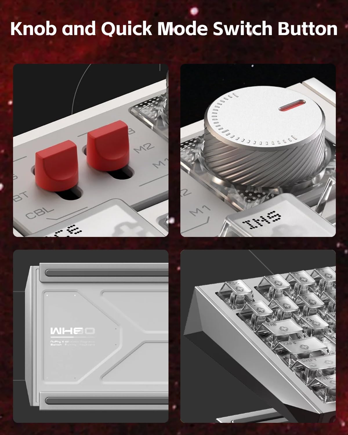 NuPhy WH80 HE Wireless 8K Tri-Mode Magnetic Gaming Keyboard Nova White