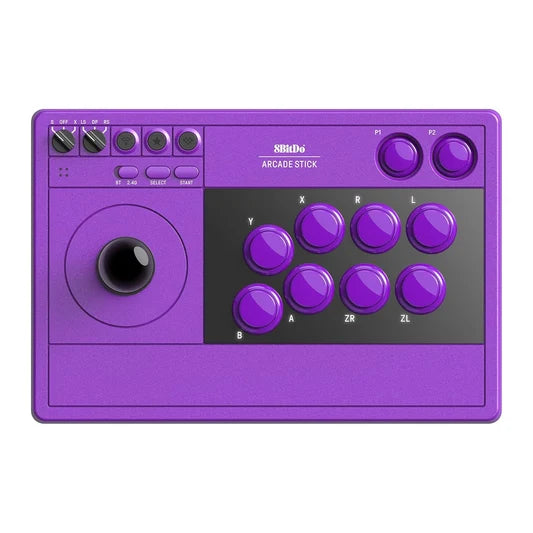 8Bitdo Retro Arcade Stick for Nintendo Switch/2 & Windows Purple