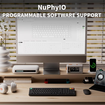 NuPhy Node 100 Low Profile Wireless Mechanical Keyboard Ink Gray Blush Nano Switches