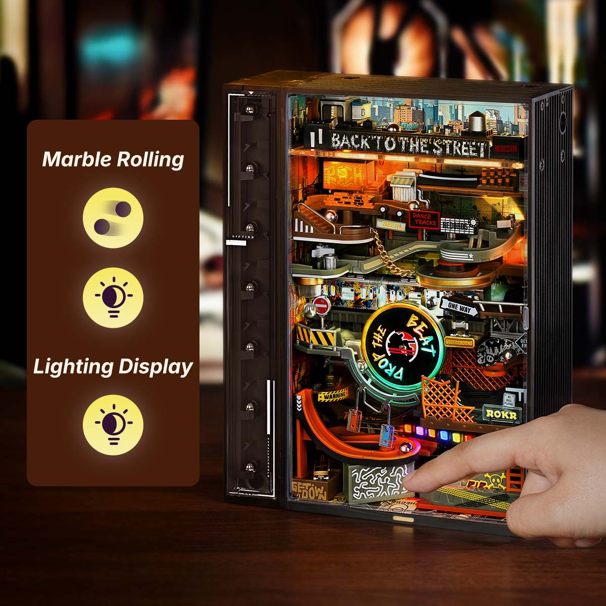 Robotime Hip-Hop Street Marble Run Mechanical 3D Puzzle