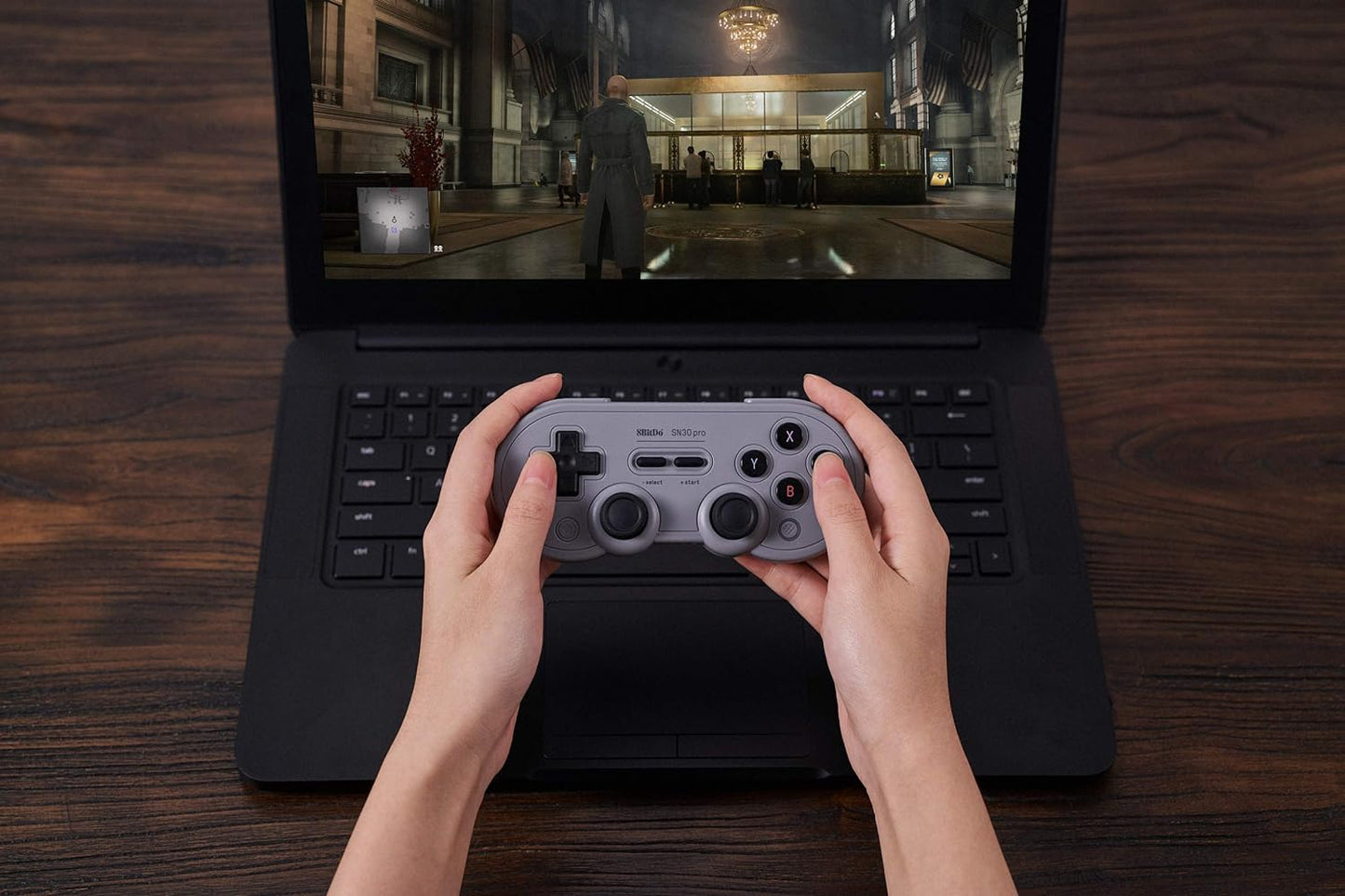8BitDo SN30 Pro Bluetooth Controller Hall Effect Joystick Gray