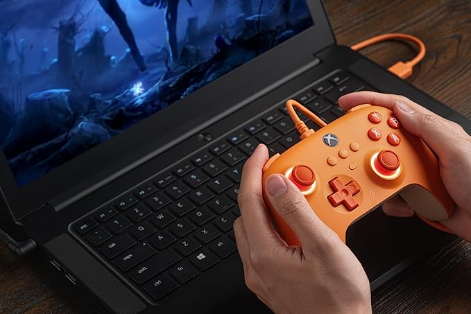 8BitDo Ultimate C Wired Controller for Xbox with Hall Effect Joysticks and Hall Triggers Orange
