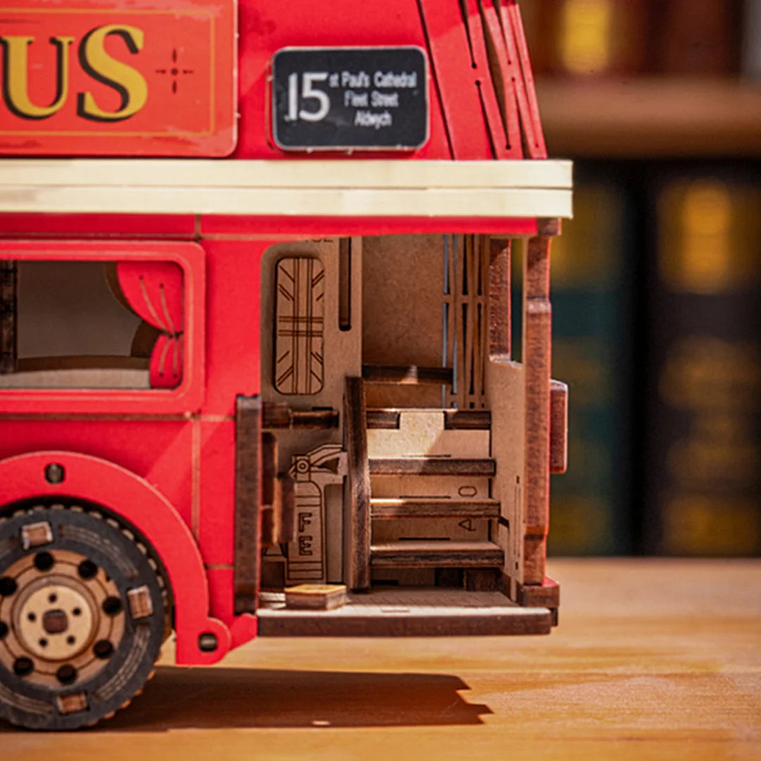 Robotime London Tour Bus DIY 3D Wooden Puzzle