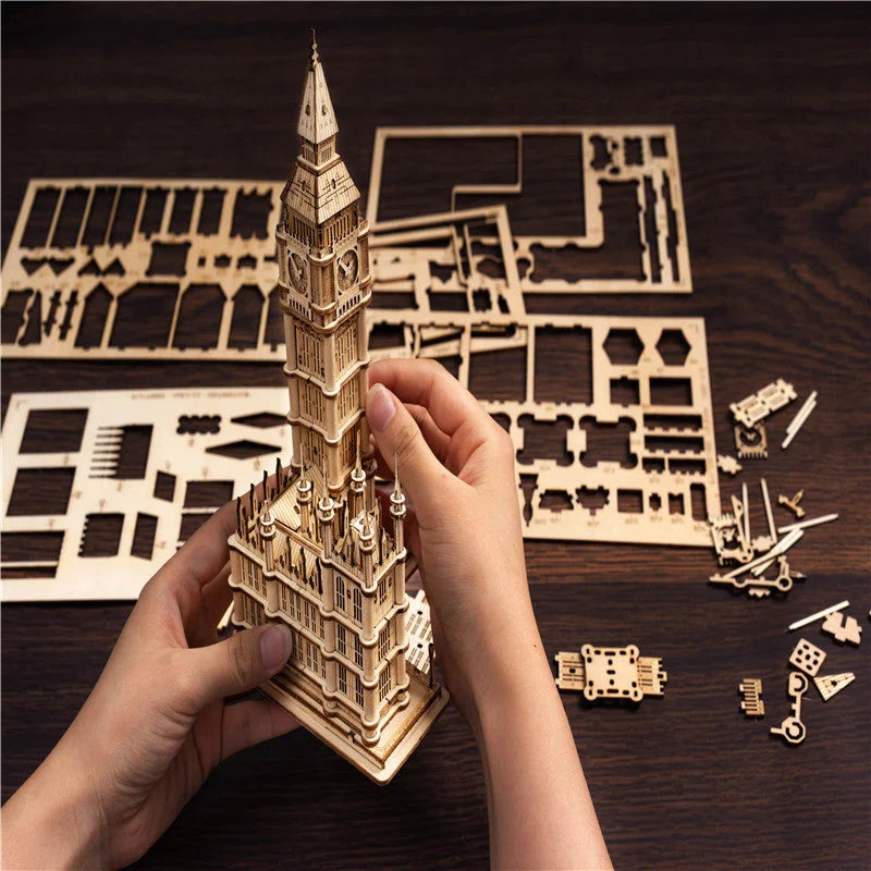 Robotime Big Ben With Lights Architecture 3D Wooden Puzzle