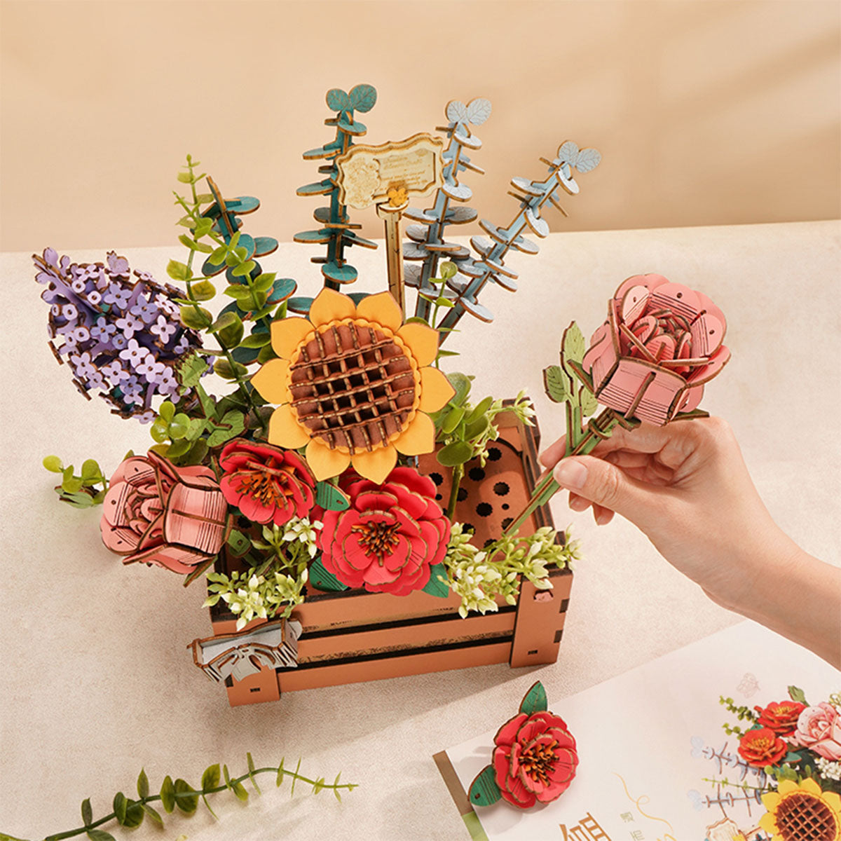 Robotime Wooden Bloom Box DIY 3D Puzzle