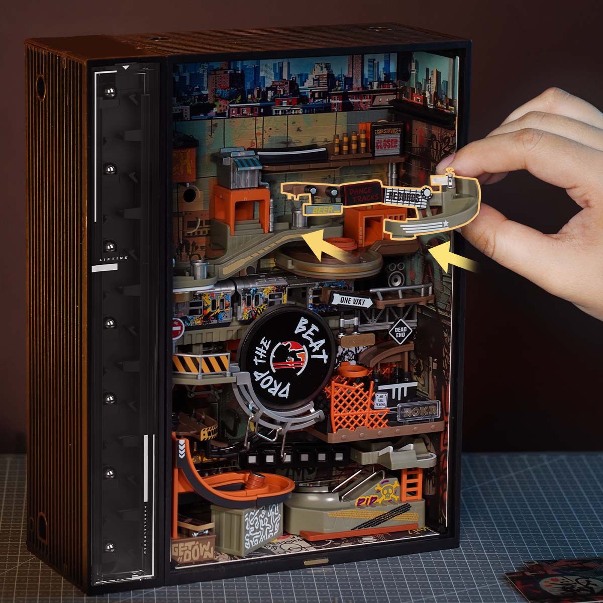 Robotime Hip-Hop Street Marble Run Mechanical 3D Puzzle