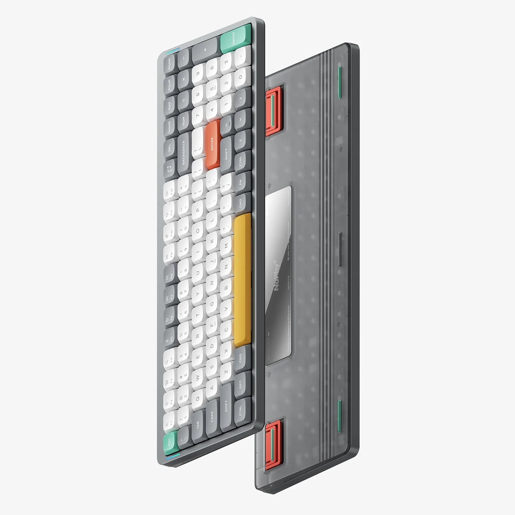 Nuphy Air96 V2 Low-Profile Cowberry Switches Mechanical Keyboard Lunar Grey