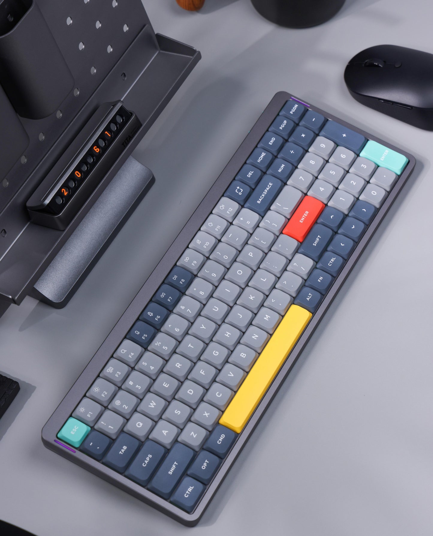 Nuphy Air96 V2 Low-Profile Cowberry Switches Mechanical Keyboard Lunar Grey