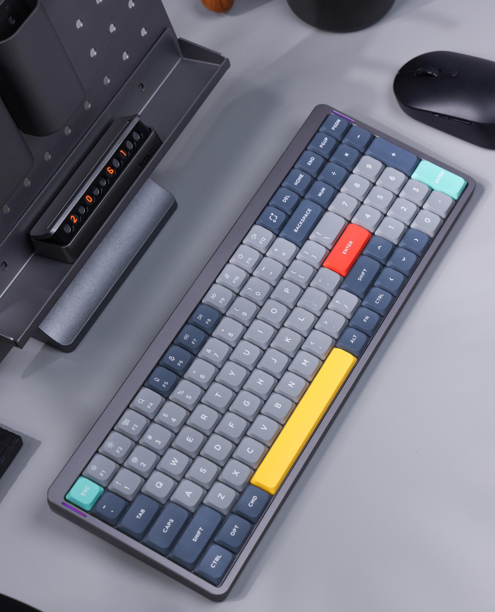 Nuphy Air96 V2 Low-Profile Cowberry Switches Mechanical Keyboard Lunar Grey