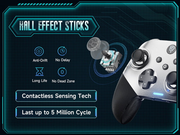 EasySMX X10 Hall Effect Gaming Controller For PC / Steam / Nintendo Switch
