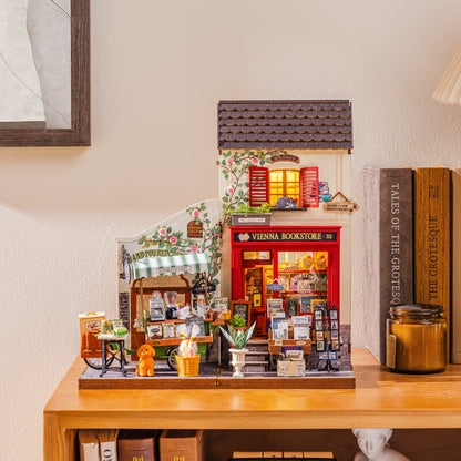 Robotime Aromatic Coffee Cart DIY Miniature 3D House