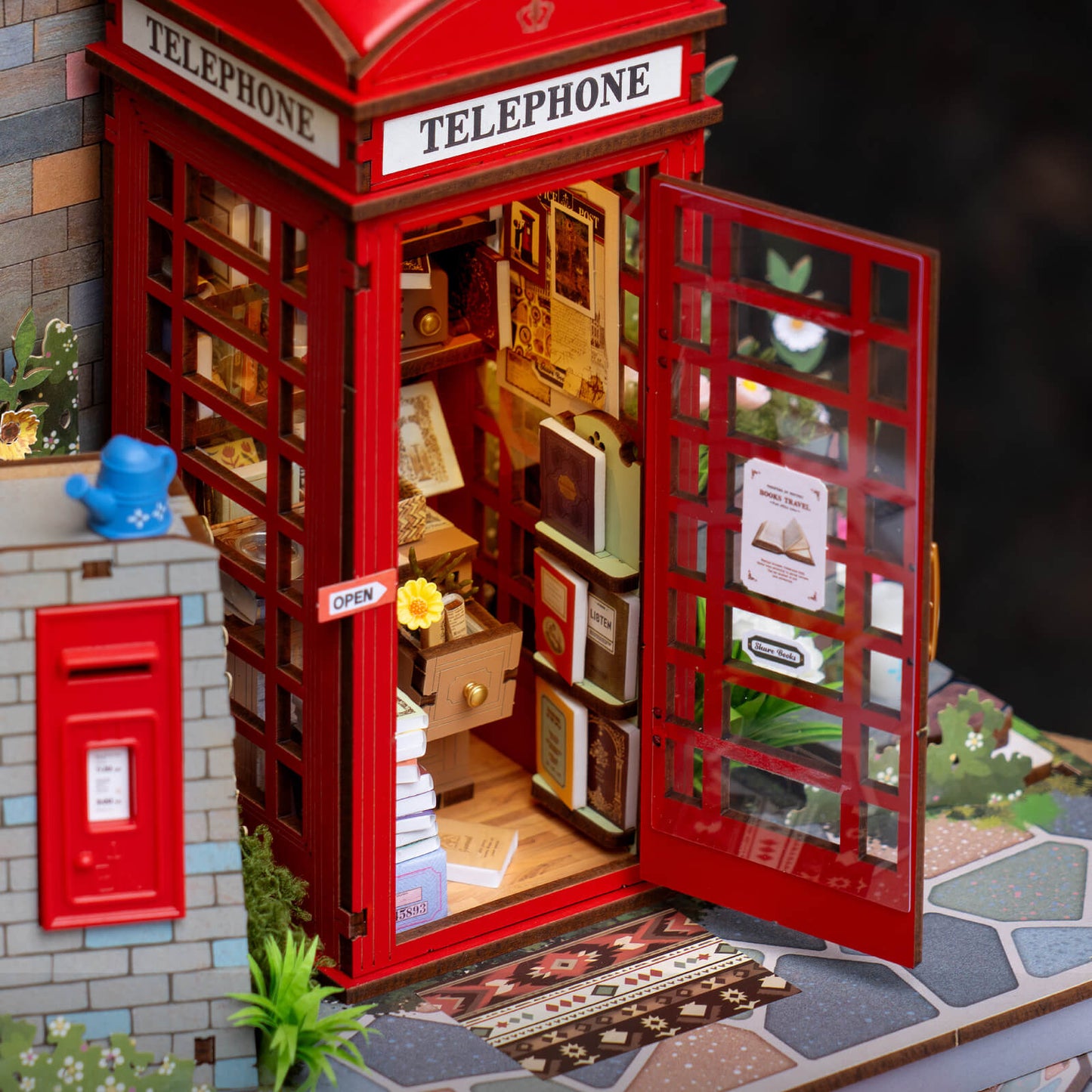 Robotime Blossom Book Booth 3D DIY Wooden Puzzle