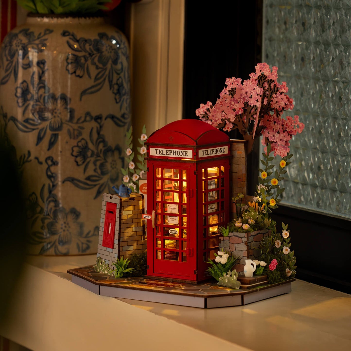 Robotime Blossom Book Booth 3D DIY Wooden Puzzle