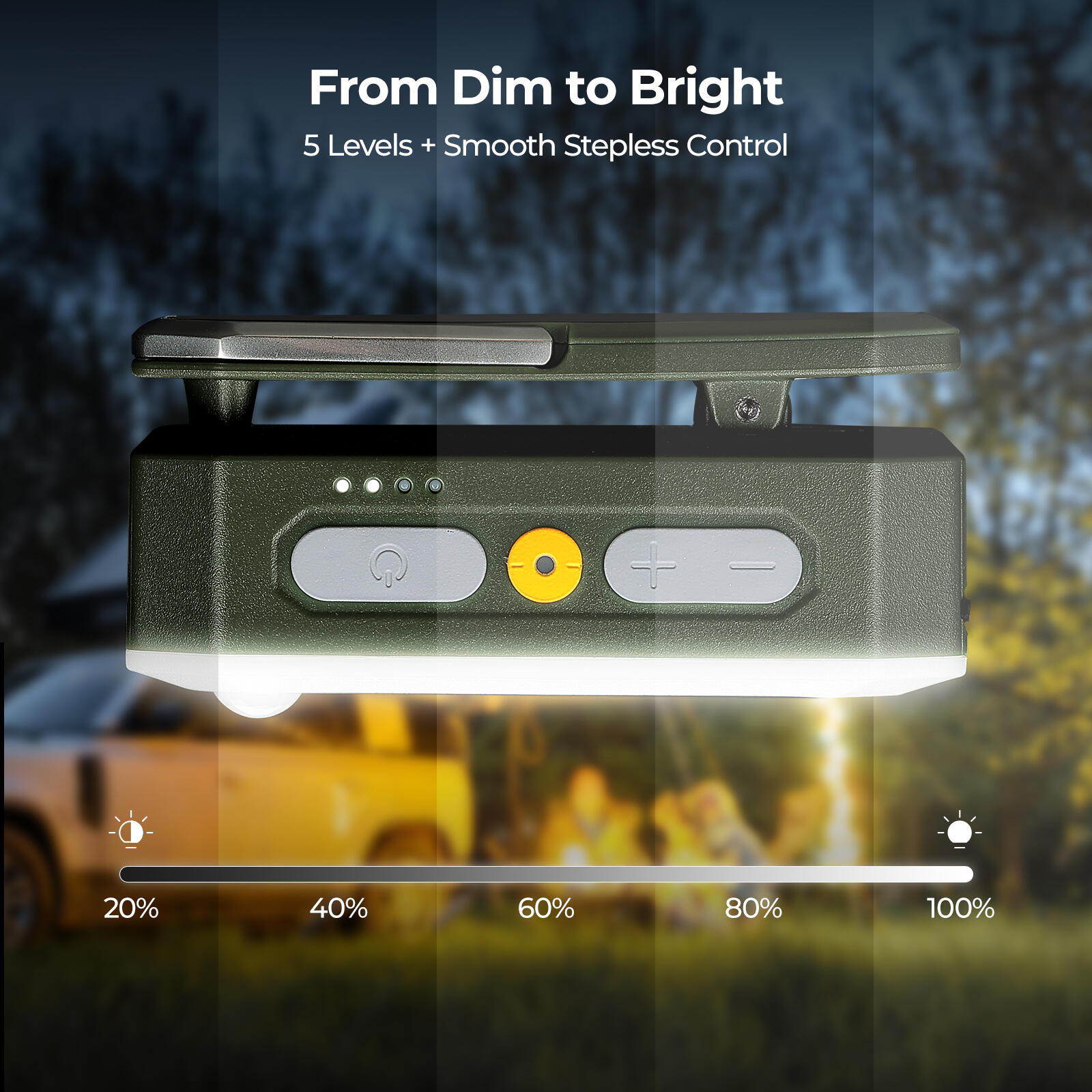 BougeRV Motion-Activated Camping LED Lantern Light with Magnetic Base