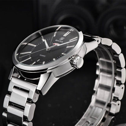 Benyar 5101 Men's Luxury Analog Quartz Wrist Watch Stainless Steel