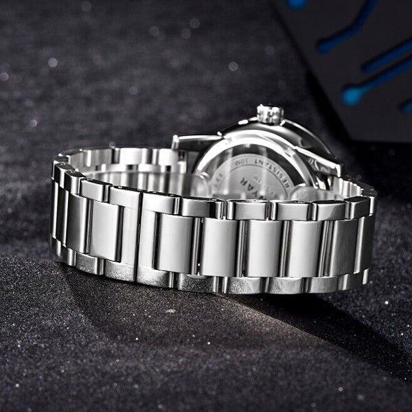 Benyar 5101 Men's Luxury Analog Quartz Wrist Watch Stainless Steel
