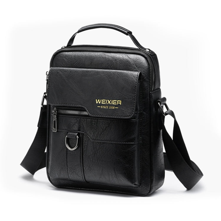 WEIXIER 8642 Business Retro PU Leather Crossbody Shoulder Bag