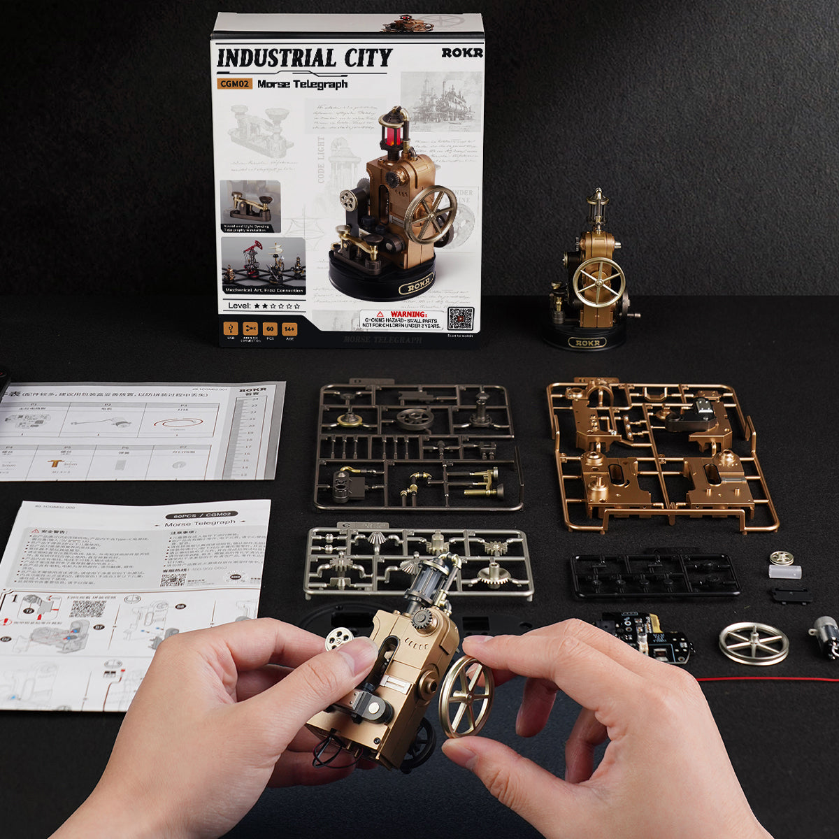 Robotime Morse Telegraph Mechanical 3D Puzzle