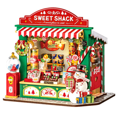 Robotime Christmas Candy Stand DIY Miniature House