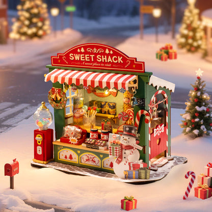 Robotime Christmas Candy Stand DIY Miniature House