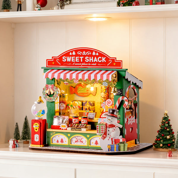 Robotime Christmas Candy Stand DIY Miniature House