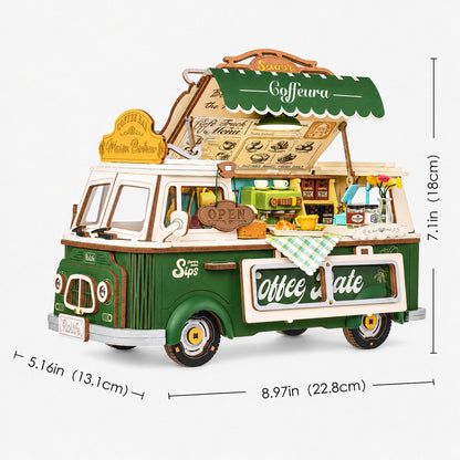 Robotime Leo's Coffee Truck 3D DIY Wooden Puzzle